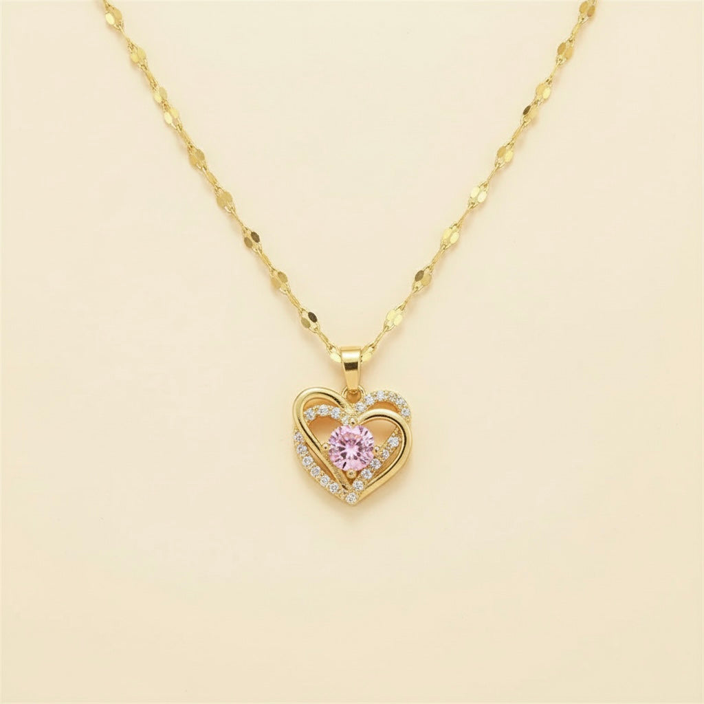 Blushing Heart Necklace