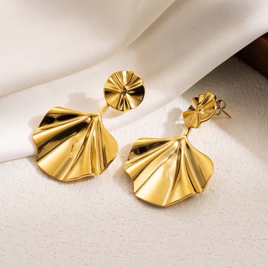 Flower Leaf 1 Statement Earrings
