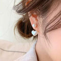 Classic Pearl Heart Drop Earring