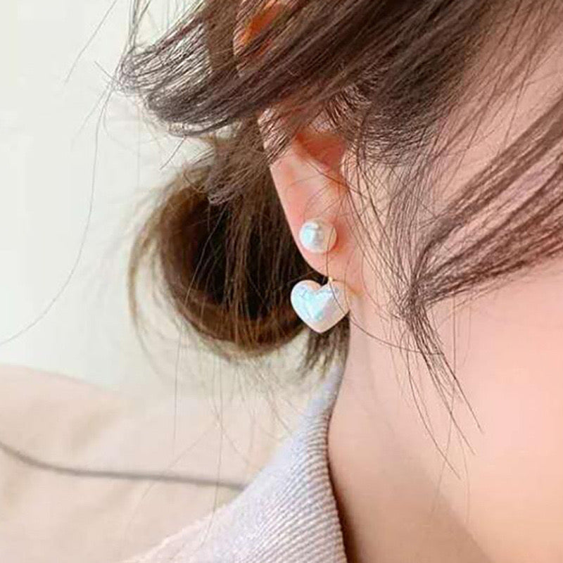 Classic Pearl Heart Drop Earring