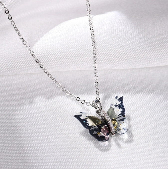 Black Butterfly Necklace