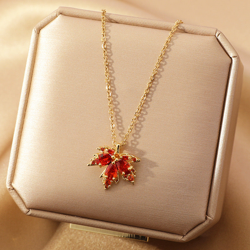Red Maple Leaf Pendant