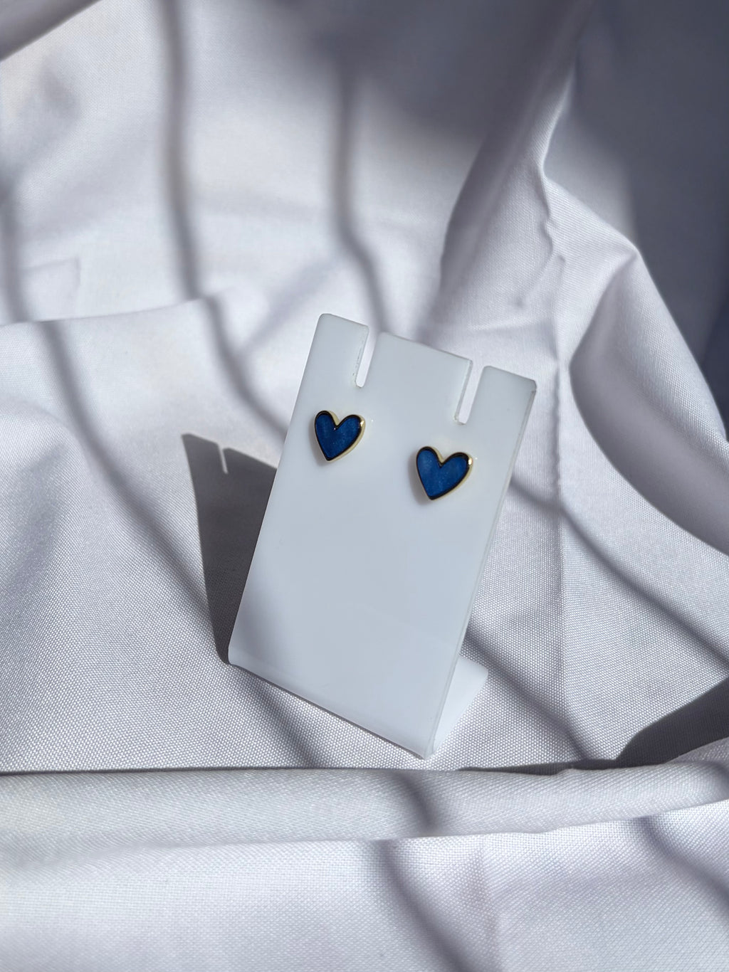 Azure Heart Studs