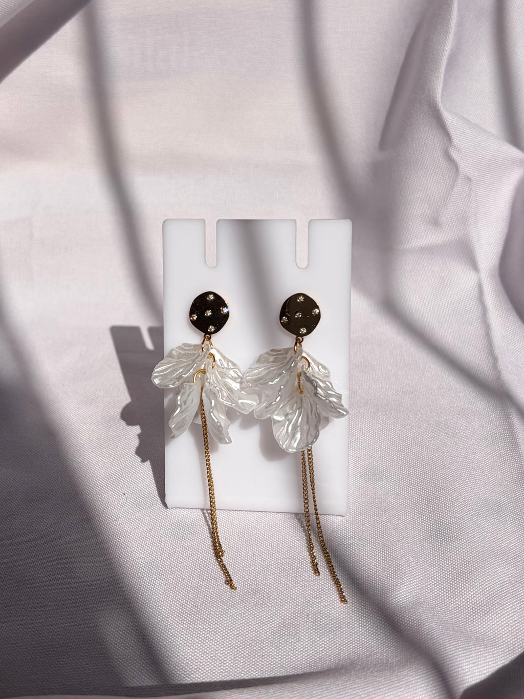 White Petal Earrings