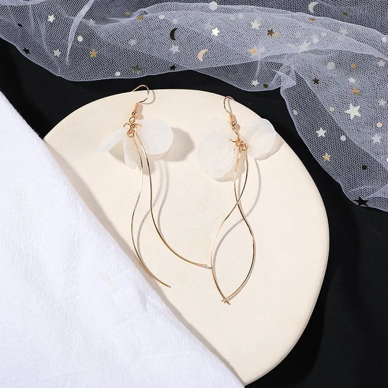 White Petal Earrings
