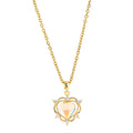 Seoul Blossom Heart Pendant | 18K Gold Plated